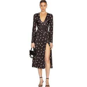 NWT ROTATE Birger Christensen Number 7 Pleated Dress black XS